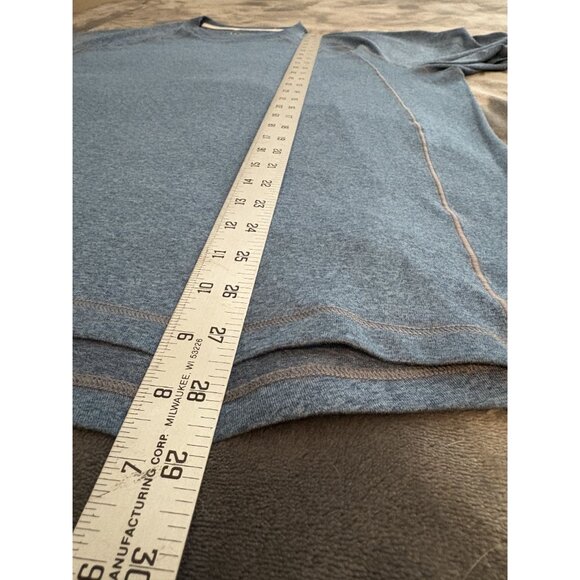 L.L. Bean Men's Quick-Dry Trail Tee Short Sleeve L Blue Camping Hiking Outdoor - Picture 7 of 7